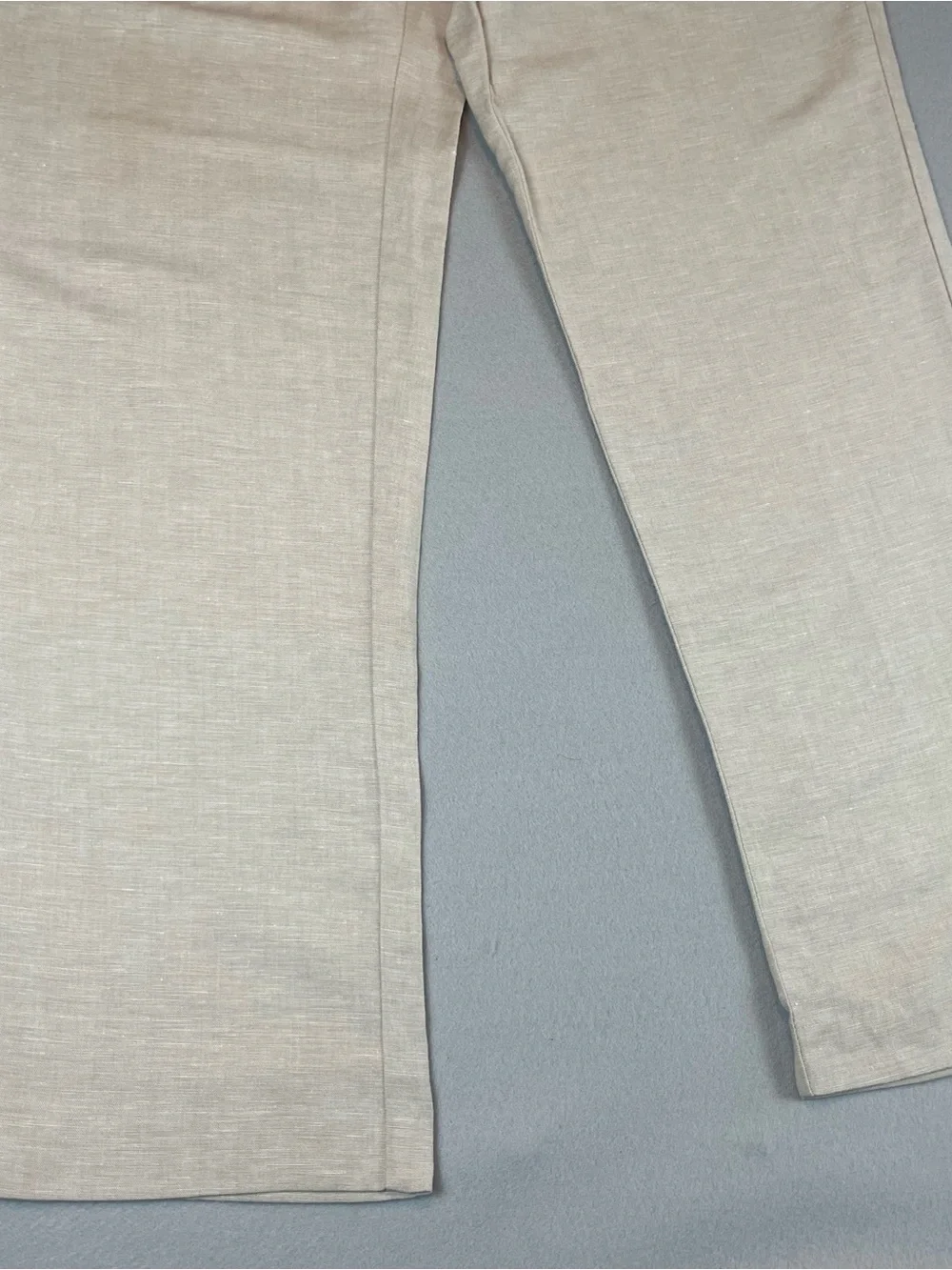 Cubavera Mens Linen Blend Pants 36x32 Beige Tan Flat Front Beach Resort Summer